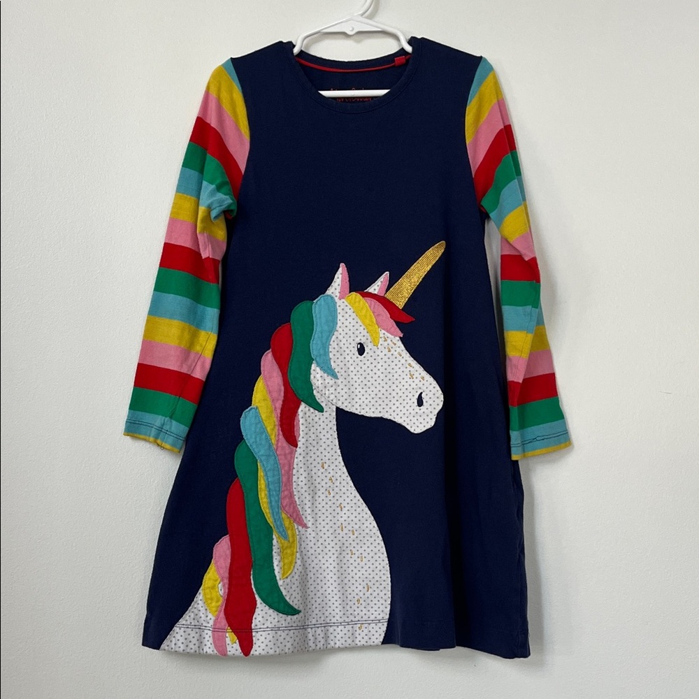 Mini Boden Rainbow Unicorn Tunic Dress